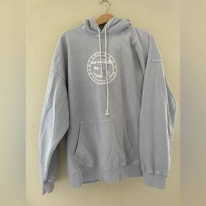 John Galt Brandy Melville Newport Beach Hooded Sweatshirt Blue Oversized OS